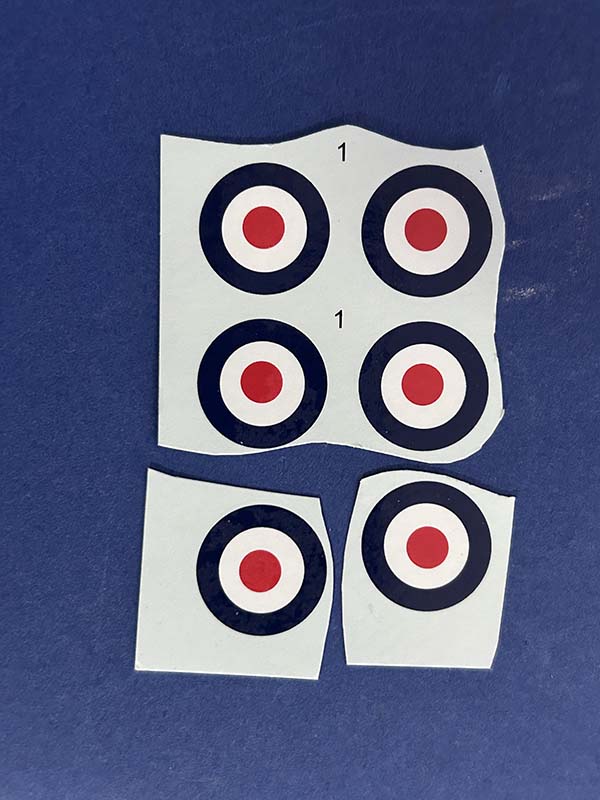 Trumpeter 1/48 Supermarine Attacker F.1 roundels.