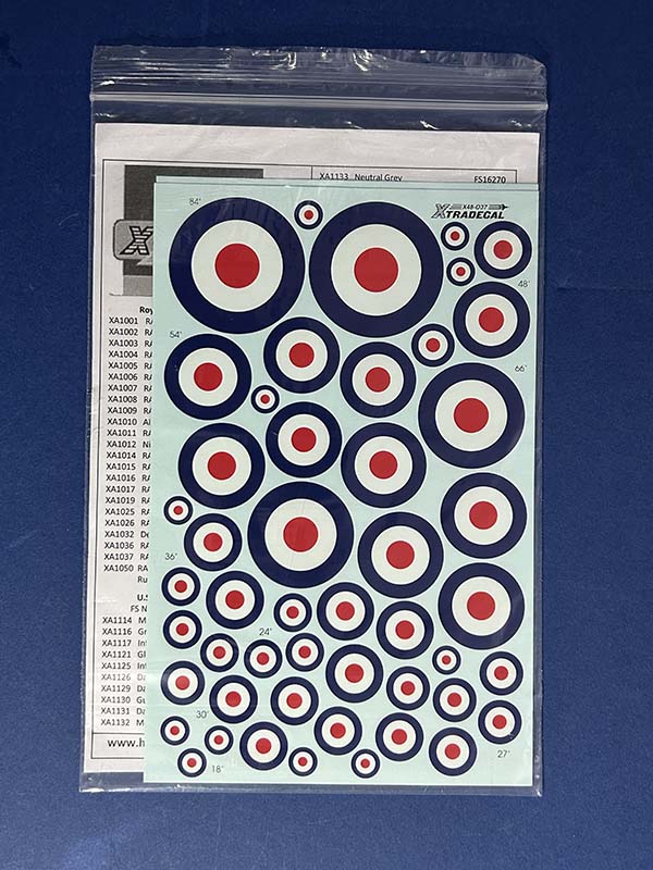 Xtradecal 1/48 RAF D type roundels.